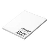 I'm Not Conceited, I'm Just Perfect Notitieblok (Linkerzijde)