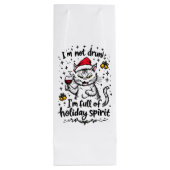 I'm Not Drunk I'm Full of Holiday Spirit  Wijn Cadeautas (Achterkant)