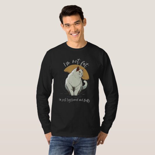 I'm not fat, I'm just big-boned ...,Funny Cat Grap T-shirt (Voorkant volledig)