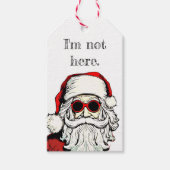 "I'm Not Here" WHIMSIGOTH label met kerstcadeaus Cadeaulabel (Voorkant)