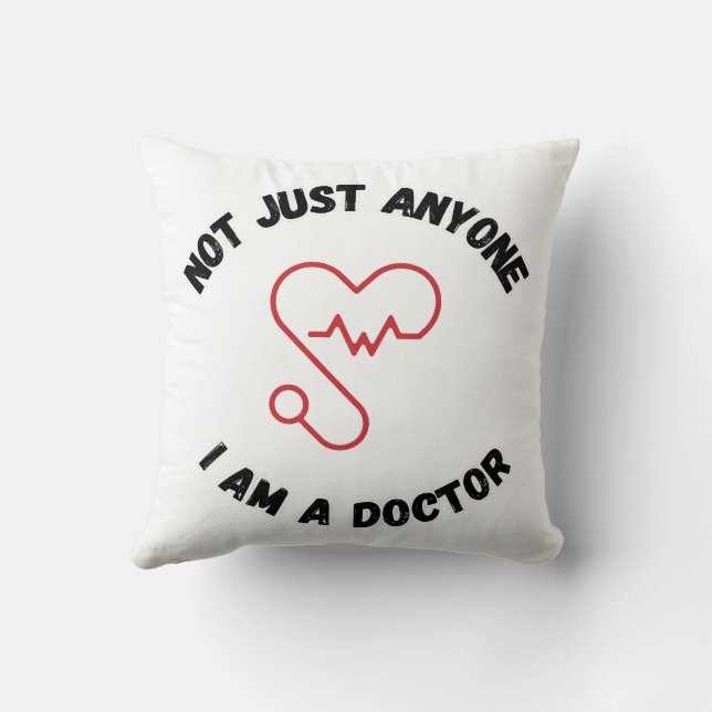 I'm Not Just Anyone – Doctor Throw Pillow Kussen (Achterkant)