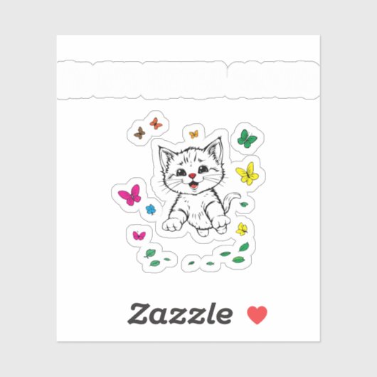 I'm Not Kitten Around - Schattigee en speelse grap Sticker (Vel)