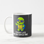 I'm Not Late I'm On Turtle Time Funny Turtle Men W Koffiemok (Links)