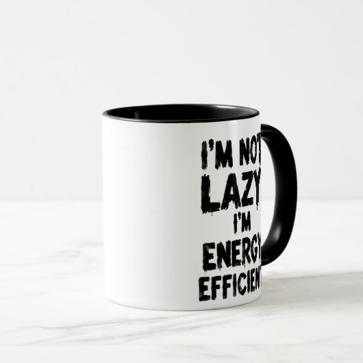 I'm Not Lazy, I'm Energy Efficient coffee mug Mok (Voorkant rechts)