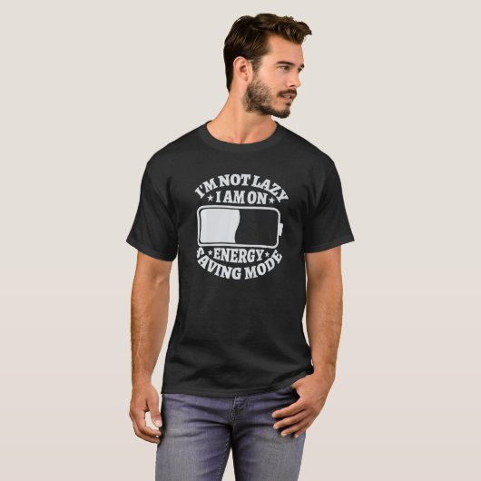 I'm not lazy i'm on energy saving mode Premium T-shirt (Voorkant volledig)
