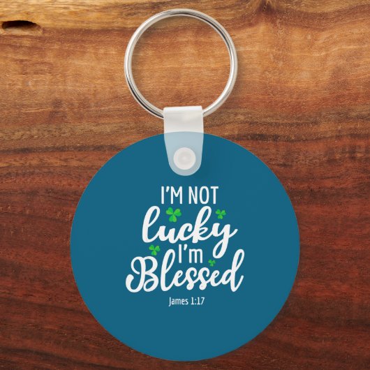 I'm Not Lucky I'm Blessed Shamrock St. Patricks Da Sleutelhanger (Voorkant)