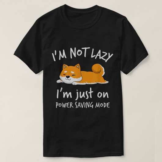 Im not luzy Shiba Inu Shirt Loafer Dog laziness Gi (Design voorkant)