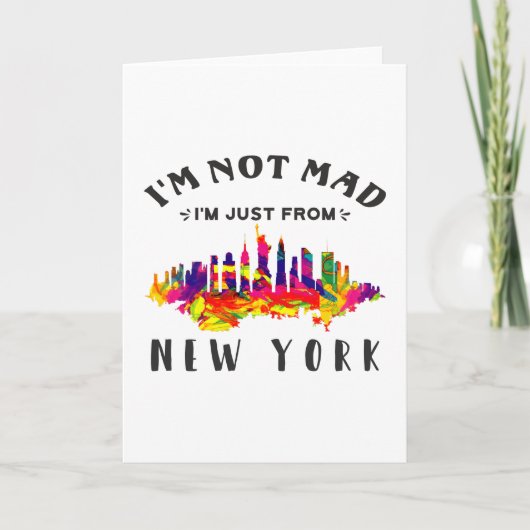 I'm not mad I'm just from New York Kaart (Voorkant)