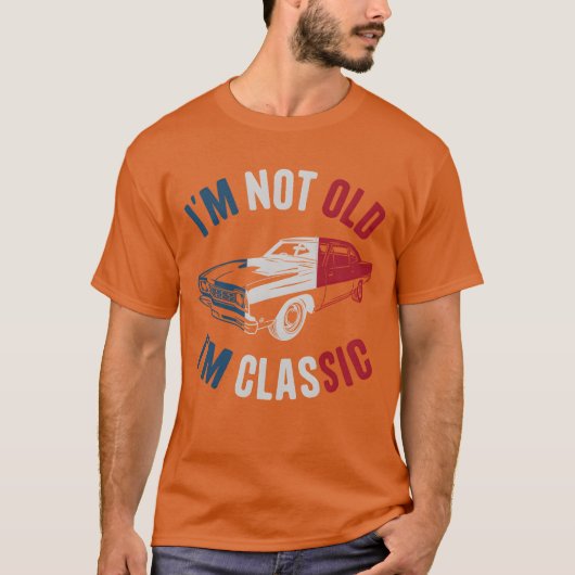 Im Not Old Im Classic Car US Flag Classic Car boy T-shirt (Voorkant)