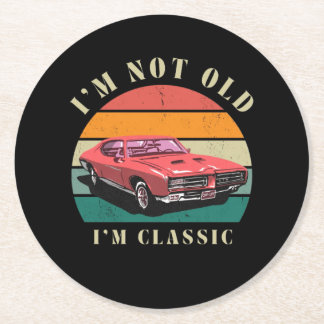 I'm not old, I'm classic coasters Ronde Kartonnen Onderzetter