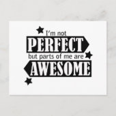I'm Not Perfect but Awesome - Statement, Quotes Briefkaart (Voorkant)