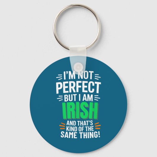 I'm Not Perfect But I Am Irish - Funny Quote  Sleutelhanger (Voorkant)