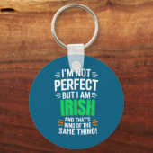 I'm Not Perfect But I Am Irish - Funny Quote  Sleutelhanger (Voorkant)