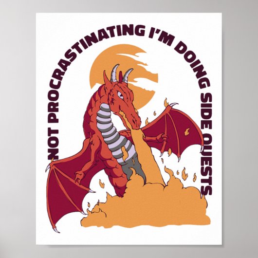 I'm Not Procrastinating I'm Doing Side Quests - Rp Poster (Voorkant)