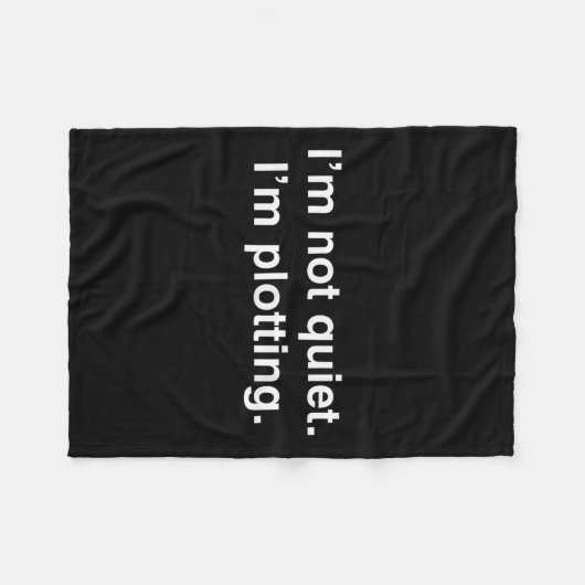 I'm Not Quiet I'm Plotting Funny Introvert  Fleece Deken (Voorkant (Horizontaal))