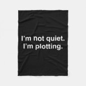 I'm Not Quiet I'm Plotting Funny Introvert  Fleece Deken (Voorkant)