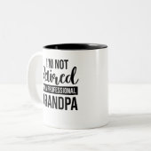 Im Not Retired Im A Professional Grandpa Tweekleurige Koffiemok (Voorkant links)