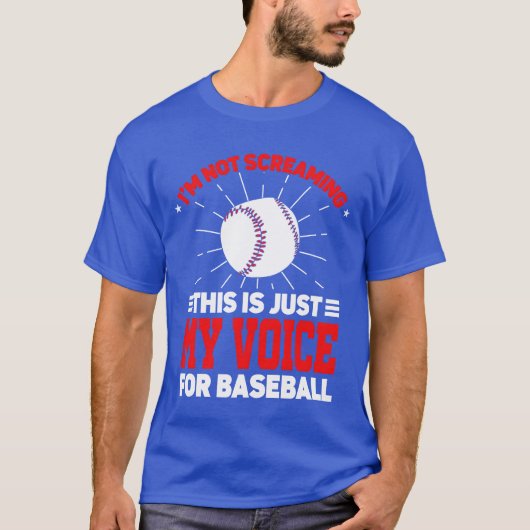 Im Not Screaming Coaching Sports Coach Baseball fu T-shirt (Voorkant)