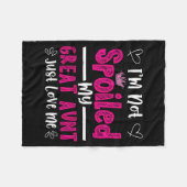 I'm Not Siled My Great Aunt Just Loves Me Great Ni Fleece Deken (Voorkant (Horizontaal))