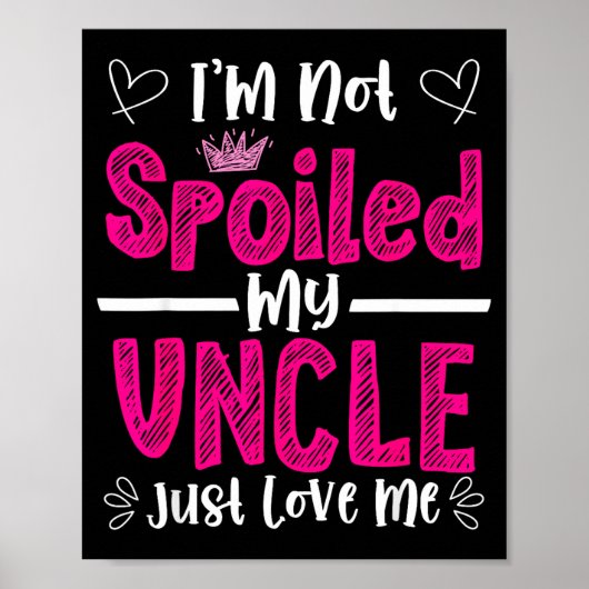 I'm Not Siled My Uncle Just Loves Me Niece Love Bi Poster (Voorkant)