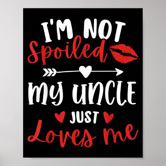 I'm Not Siled My Uncle Loves Me Nephew Niece Match Poster (Voorkant)