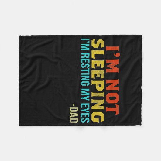 I'm Not Sleeping I'm Resting My Eyes Grandpa Fleece Deken (Voorkant (Horizontaal))