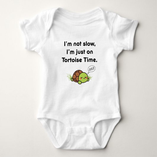  I'm Not Slow, I'm Just on Tortoise Time - Cute Sl Romper (Voorkant)