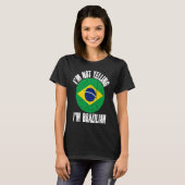 I'm Not Yelling I'm Brazilian Retro Distressed Bra T-shirt (Voorkant volledig)