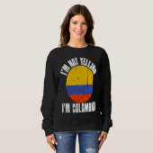 I'm Not Yelling I'm Colombian Retro Distressed Col Trui (Voorkant volledig)