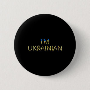 I'm Oekrainian Ukraine Sunflower Retro Oekrainian Ronde Button 5,7 Cm