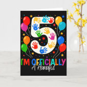 Im Officially A Handful Five 5th Birthday Girls Bo Kaart (Gele Bloem)