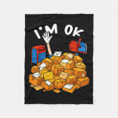 I'm Ok Funny Stal Worker  Fleece Deken (Voorkant)