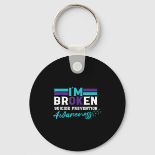 IM OK Gebroken _ Zelfmoordpreventie Bewustzijn Sleutelhanger