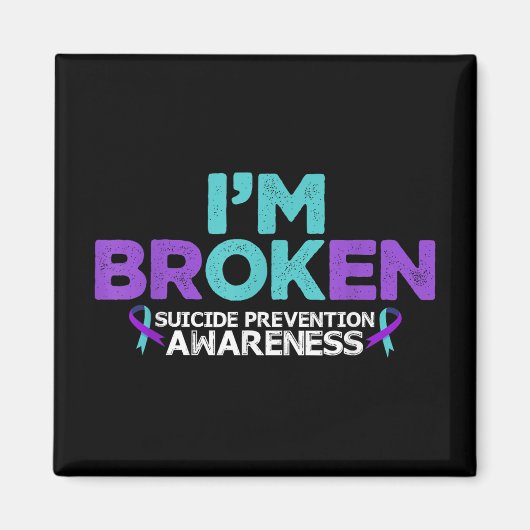 IM OK IM Gebroken zelfmoordpreventie Awareness Sem Magneet (Voorkant)