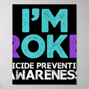 IM OK IM Gebroken zelfmoordpreventie Awareness Sem Poster