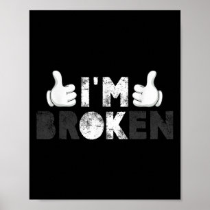 IM OK IM Gebroken zelfmoordpreventie Geestelijke g Poster