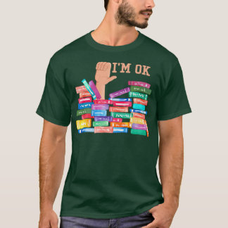 IM ok wild over boeken, boekenliefhebbers en boeke T-shirt