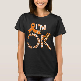 IM OK WOORDEN VOOR COPD ORANJE LINT T-SHIRT
