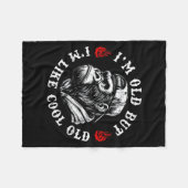 I'm Old But I'm Like Cool Old Funny Monkey (on Bac Fleece Deken (Voorkant (Horizontaal))