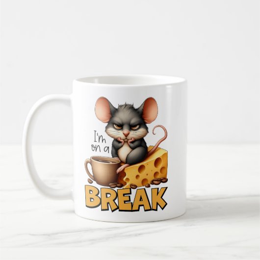 "I'm on a Break" Muisontwerp Koffiemok (Links)