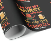 I'm On My Wurst Behavior Funny Oktoberfest Lover  Cadeaupapier (Rol Hoek)