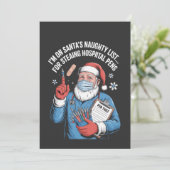 I'm on Santa naughty list for stealing hospital   Aankondiging (Staand voorkant)