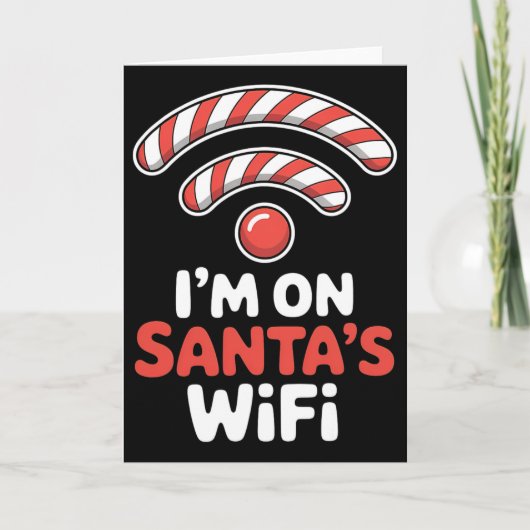 Im On Santas Wifi Christmas Holiday Xmas  Kaart (Voorkant)