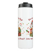 "I'm On The Nice List" Raccoon Christmas Thermosbeker (Voorkant)