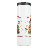 "I'm On The Nice List" Raccoon Christmas Thermosbeker (Achterkant)