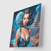 I'm On Vacation AI Concept Art van Xzendor7 Vierkante Klok (Hoek)