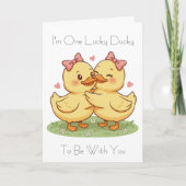 I'm One Lucky Ducky Valentine's Day Card Kaart (Voorkant)