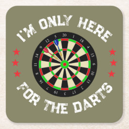 Im Only Here For The Darts Fun Darts Player Kartonnen Onderzetters