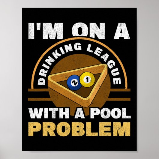 IM op een Drink competitie met een zwembad problee Poster (Voorkant)
