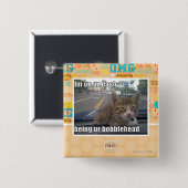 Im op onze as vierkante button 5,1 cm (Voorkant /achterkant)